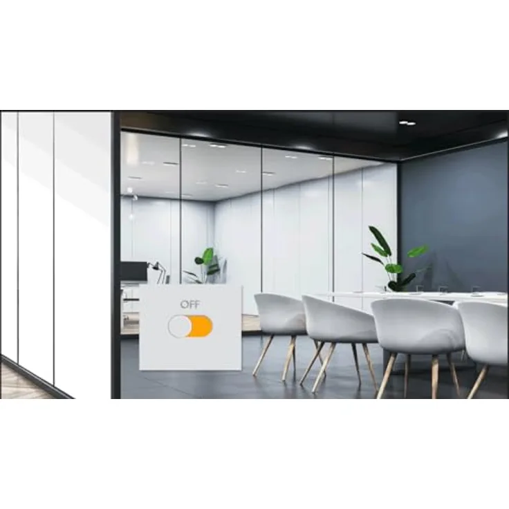 Brotos® SMARTswitchFOLIE PLUS 770×1000 mm – Dimmbarer Sichtschutz für Glas, schaltbare PDLC-Folie, selbstklebend & zuschneidbar