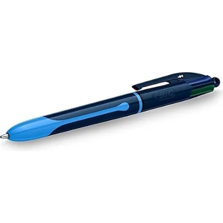 Bic 4 Colours Smooth, Vierfarbkugelschreiber mit dokumentenechter Tinte, ergonomisches Design, blau, 1 Stück – Bild 1