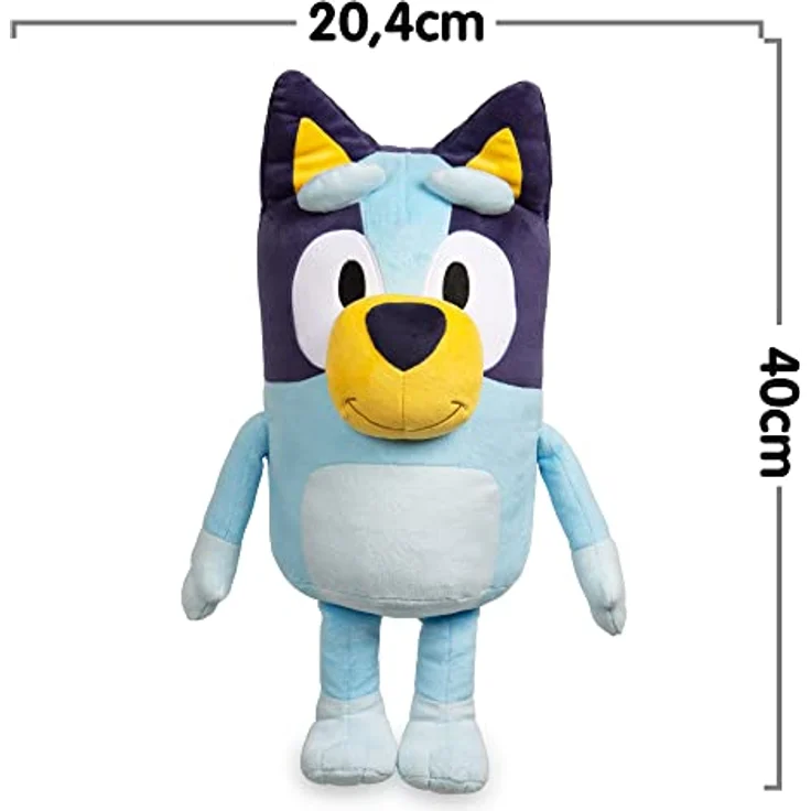 Bluey Jumbo Plush 40 Zentimeter Plüschtier Hund Farbe Blau, wie in der Kinderserie, weich und kuschelig, zum Umarmen und Begleiten Ihrer Kinder, Prominent (BLY05000) – Bild 3