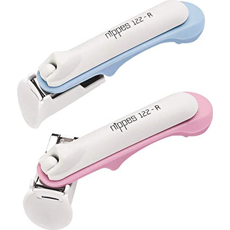 nippes Solingen Baby Nagelknipser | Blau/Weiß, 8 cm Lang | Nagelknipser Baby | Mit abgerundeter Schnittfläche für die einfache Nagelpflege fürs Baby & Neugeborene | Made in Germany – Bild 3