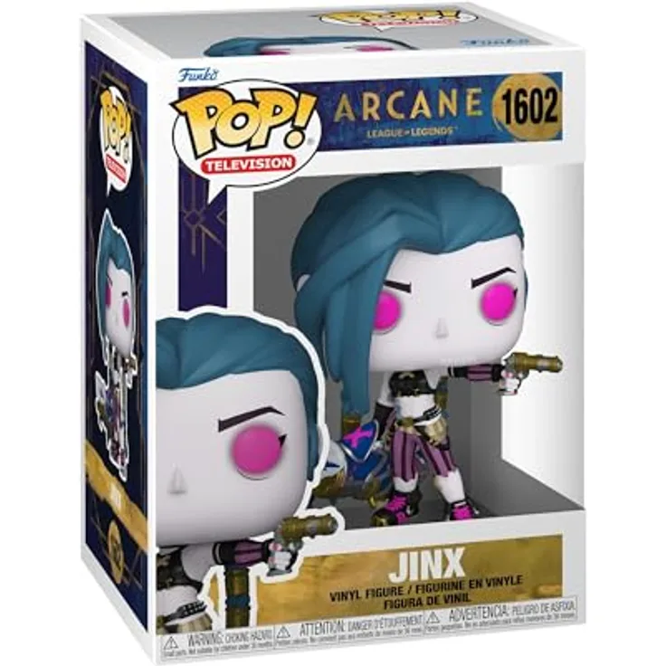 Funko Pop! Jinx (Arcane: League of Legends), Vinyl-Sammelfigur, 9,5 cm, ideales Geschenk für Sammler und Fans