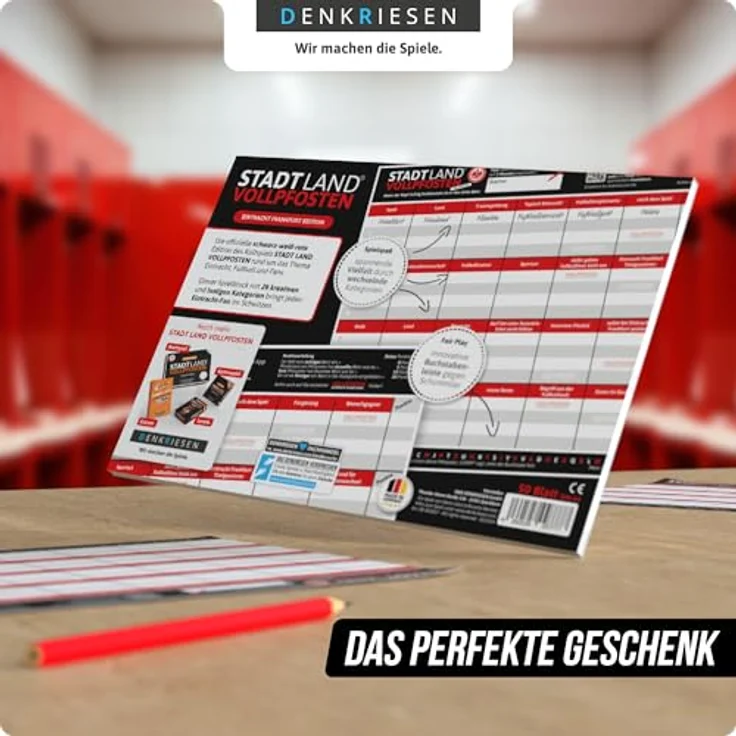 DENKRIESEN STADT LAND VOLLPFOSTEN® Eintracht Frankfurt EDITION, Offizieller Spielblock in schwarz-weiß-rot mit 28 kreativen Kategorien, A4 – Bild 5