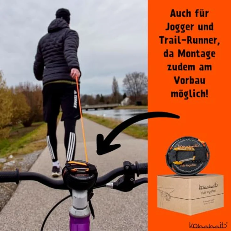 Kommit Zugsystem für Veloanhänger, leichtes und intuitives Fahrradanhänger Zubehör zur Erhöhung der Fahrstrecke mit Kindern – Bild 9