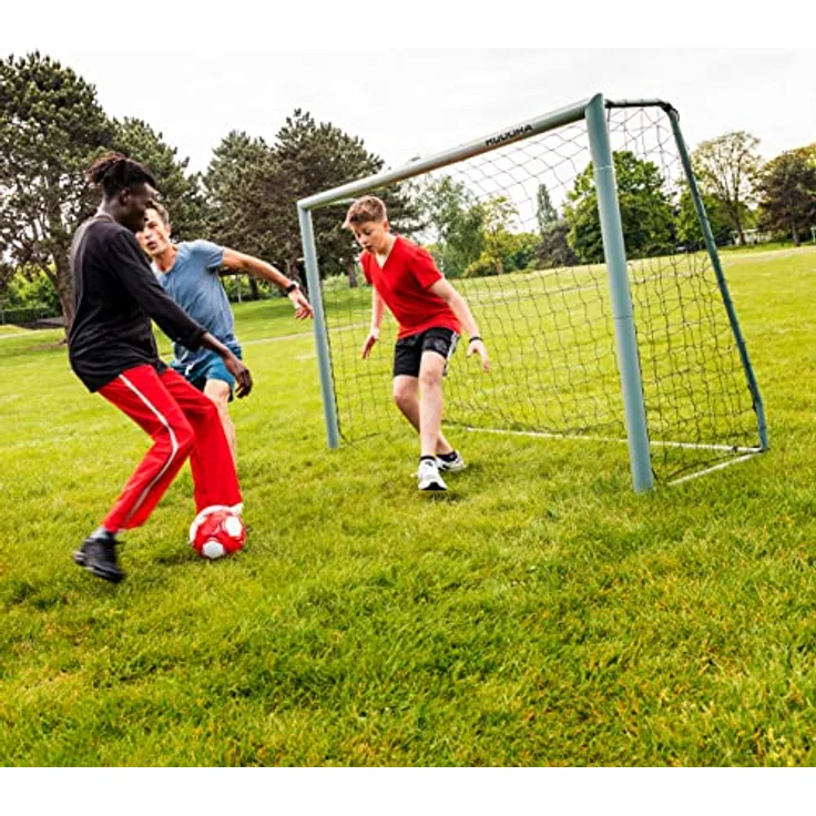 HUDORA Kinder, Jugendliche & Erwachsene Fußball-Tor Expert 180 Garten Fußballtor, grau – Bild 3