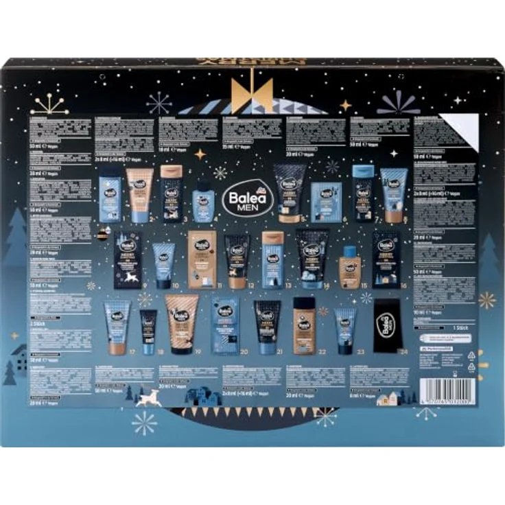 Balea MEN Adventskalender 2026 Merry Christmas, 24-tlg. Pflegeset für Männer – Bild 2