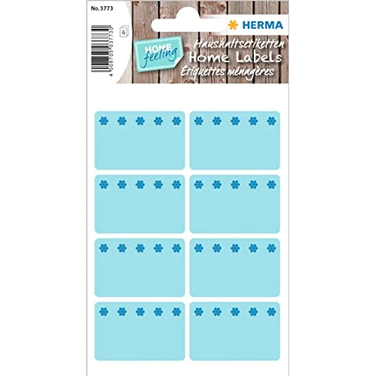 HERMA Eiskristalle Tiefkühletiketten, selbstklebend, blau, 40,0 x 26,0 mm, 48 Stück – Bild 1