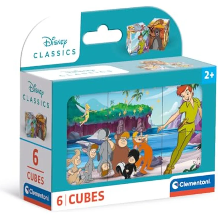 Clementoni Disney Classics 6 Würfel Puzzle Kinder - Spielzeug für Kinder ab 3 Jahren, um Sensorik & Motorik zu fördern - Nachhaltige Umweltpuzzle 40657 – Bild 1