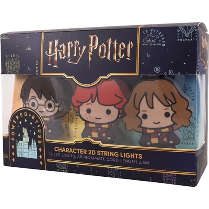 Fizz Creations Harry Potter Lichterkette 2D Letter of Acceptance & Hedwig, 12 LEDs, batteriebetrieben, 2,50 m Länge – Bild 5