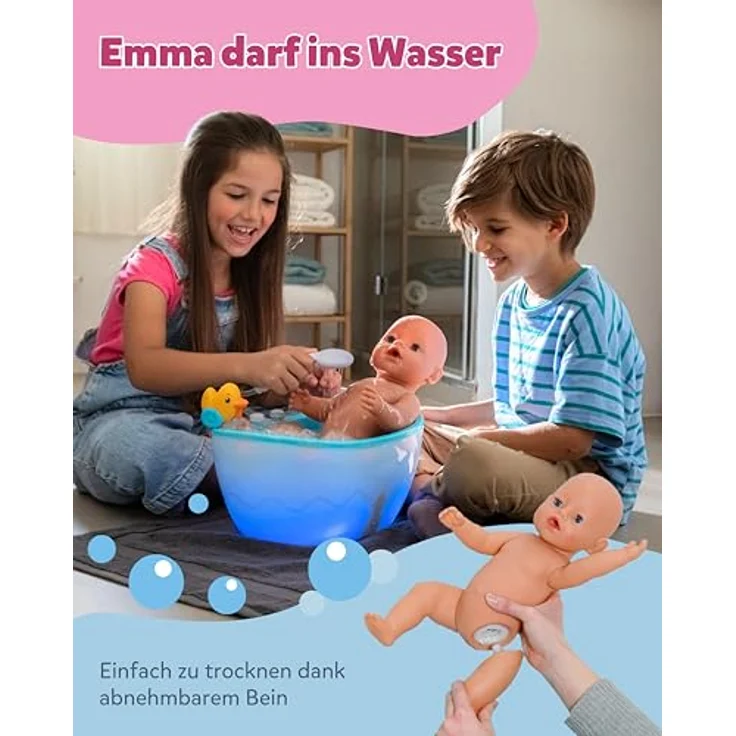 Baby Born Babypuppe Emma, 43 cm (Set, 11-tlg) mit magischem Teller und Zubehör – Bild 7