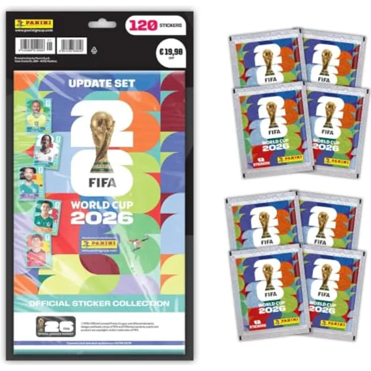 Panini Offizielle FIFA World Cup 2026™ Stickerkollektion (Update-Set Plus) mit 176 Stickern, inkl. 120 Update-Stickern des finalen Kaders