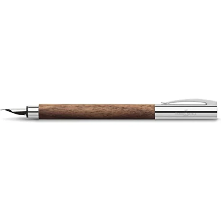 Faber-Castell Füllhalter Ambition Nussbaum, Federbreite M, aus Walnussholz, inkl. Geschenketui, Made in Germany – Bild 4
