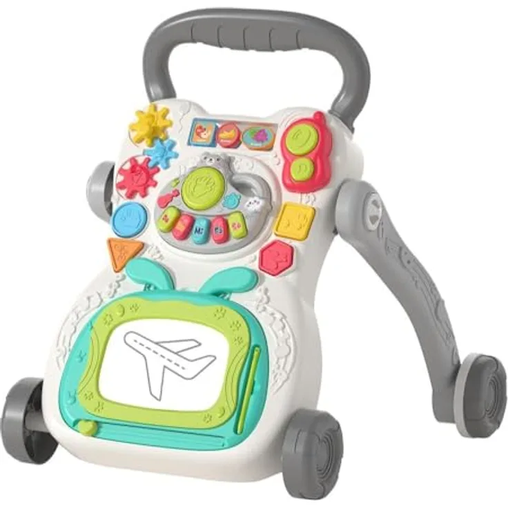 Chipolino Lauflernwagen Funny Games, mit Musik, Telefon, Piano und Zeichenbrett, Farbe: grau