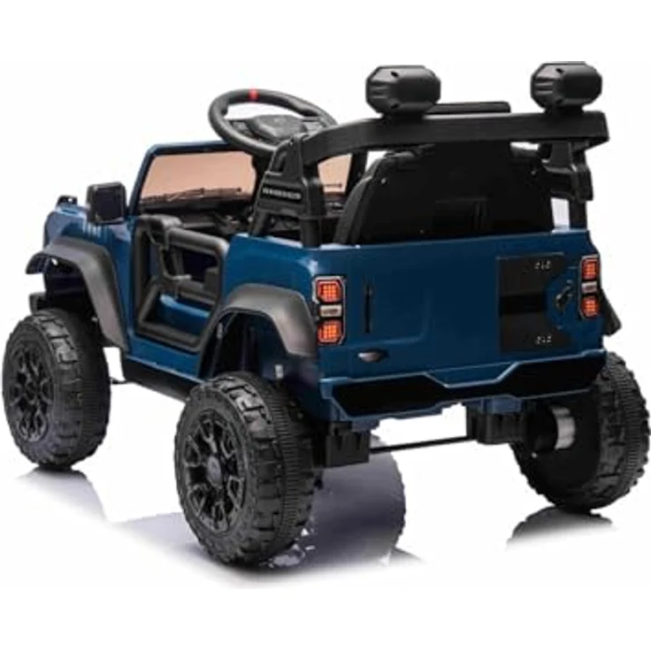 Beneo Ford Bronco Elektrisches Kinderfahrzeug, Einzelsitzer, Hinterradantrieb, Blau, Lithiumbatterie, hohe Bodenfreiheit, breiter Sitz, 2,4-GHz-Fernbedienung, MP3-Player mit USB-Anschluss, LED-Beleuchtung – Bild 8