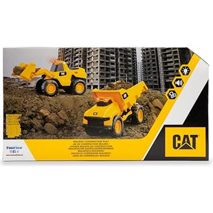 CAT® Motorisierter 82436, Baufahrzeug mit Joysticksteuerung und originalgetreuen Lichtern und Geräuschen, 38 cm – Bild 4