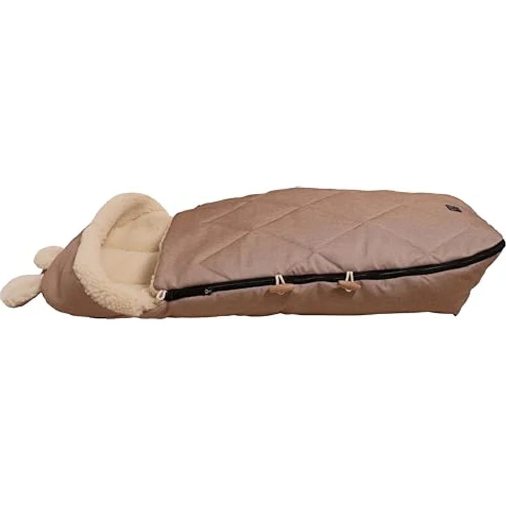 Kaiser 65825 XL EARS WOOL, Woll Fußsack für Kinderwagen und Fahrradanhänger, schmutzunempfindlich, sand melange – Bild 5