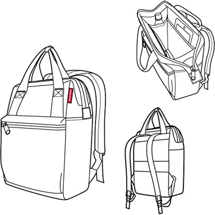 reisenthel allrounder R Rucksack Tasche 25 x 40 x 17 cm / 12 l/Polyester dots – Bild 5