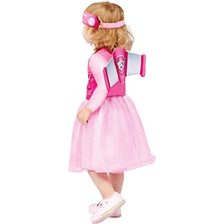 Amscan - Baby-Kostüm Skye aus Paw Patrol, Kleid, Flügel, Haarreif, Serie, Helfer auf vier Pfoten, Hund, Motto-Party, Karneval – Bild 3