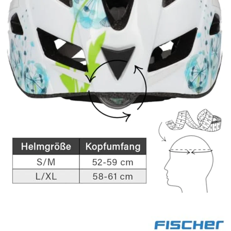Fischer FISCHER bicycle Urban Flower helmet (white size S/M) – Bild 8