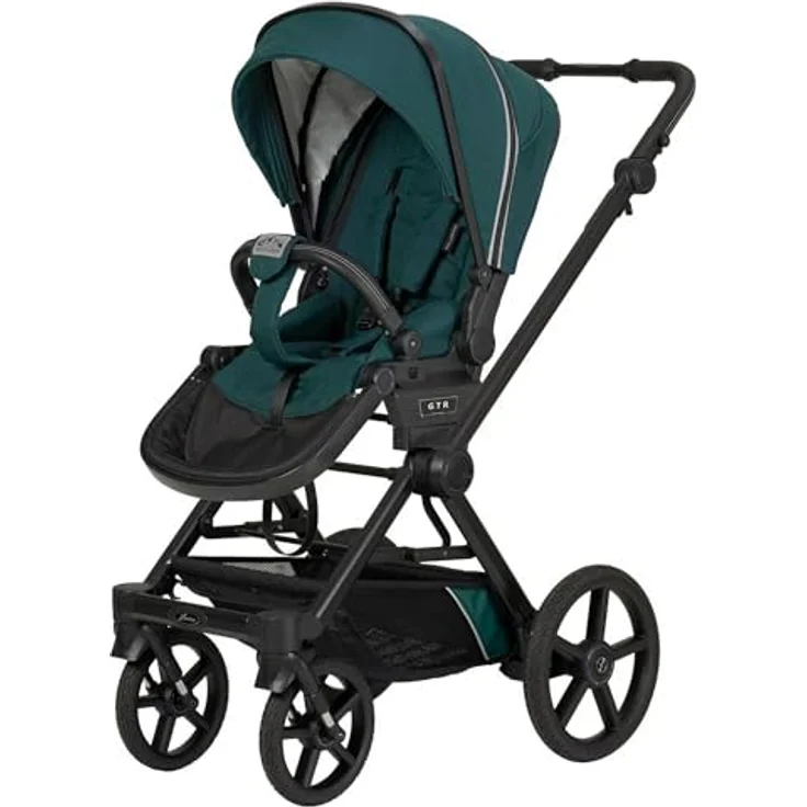 Hartan Kinderwagenset IVY GTR, 3-teiliges Outdoorset in Petrol, mit Federung, 5-Punkte-Gurt und klappbarer Fußstütze, Made in Germany – Bild 3