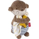 Fehn Badetier Otter – Schwimmendes Stoff-Badewannenspielzeug für fröhlichen Badespaß, 17 cm, Plüsch, Strick, Musselin, blau