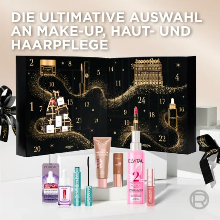 L'Oréal Paris Beauty Adventskalender 2026, 24 hochwertige Beauty-Produkte, inklusive Revitalift Serum-Maske und Waterproof Mascara Black – Bild 8