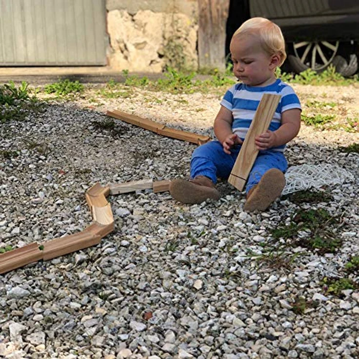 pedalo® Murmelbahn XL, Sandkugelbahn mit 24 Bahnen und 4,2 m Länge, fördert Kreativität und Handgeschicklichkeit, Made in Germany – Bild 2