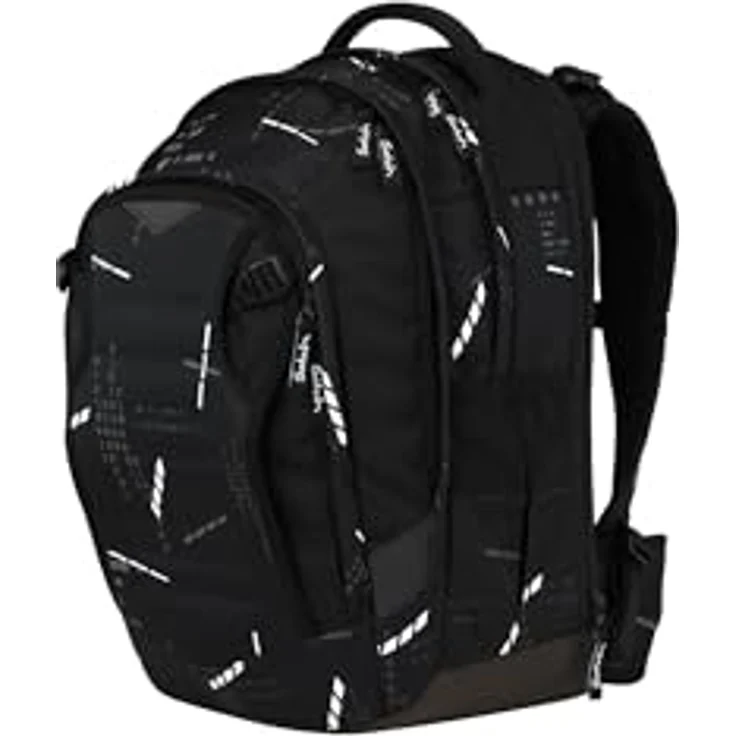Satch match plus Schulrucksack, erweiterbar auf 35 Liter, ergonomisch, mit reflektierenden Elementen und Fronttasche Ninja Matrix - Schwarz – Bild 2