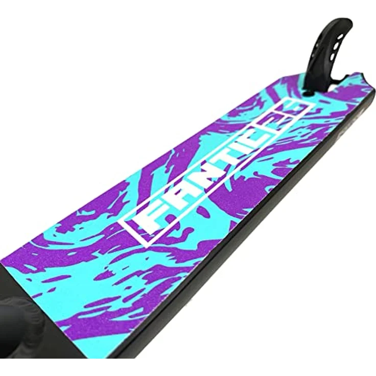 Fantic26 Stuntscooter Fantic26 Stunt-Scooter Griptape 58,5cm x 15,5cm Swirl Lila/Türkis, reißfestes/wasserfestes PVC Material, ultimativer Grip, kinderleichte Montage – Bild 3