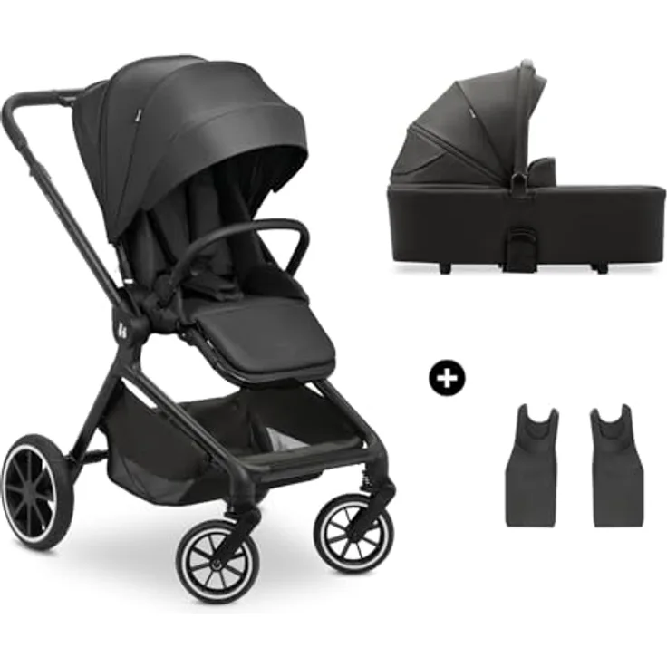 Hauck Kombi-Kinderwagen Move N Care Set - Black, inkl. Babywanne und Sportsitz, mit Gratis Mobilitätsgarantie