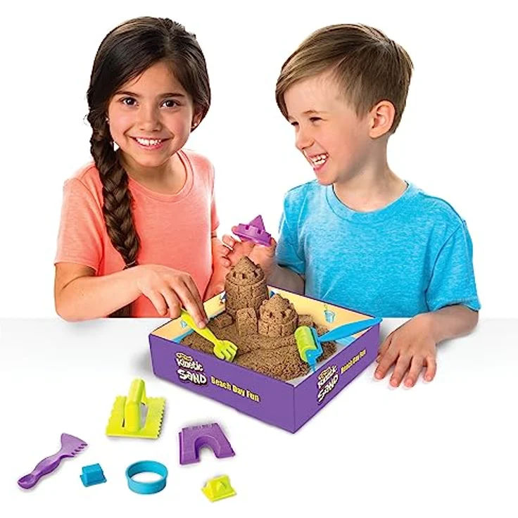 Kinetic Sand Strandspaß Set - mit 340 g magischem Sand aus Schweden und Zubehör für sauberes, kreatives Indoor-Sandspiel, für Kinder ab 3 Jahren – Bild 2
