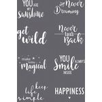 Rayher Malschablone Schablone Statements, selbstklebend, wiederverwendbar, DIN A5, für Holz, Papier, Terrakotta und Textilien