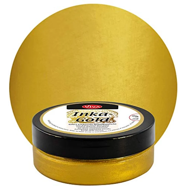 Viva Decor Inka Gold 62,5g (Alt Gold) - Wachshaltige Metallic Polierpaste für Holz, Ton & Terracotta, schnell trocknend mit Hochglanz-Effekten – Bild 2