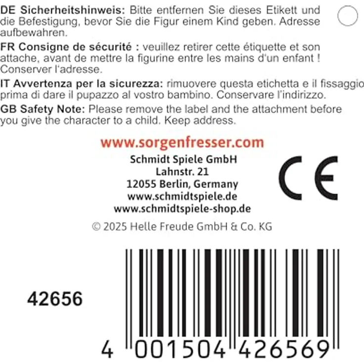 Schmidt Spiele 42656 Sorgenfresser, Jenna, 25 cm Plüschfigur - Hochwertiger Plüsch, handwaschbar, ab 0 Jahren. – Bild 2