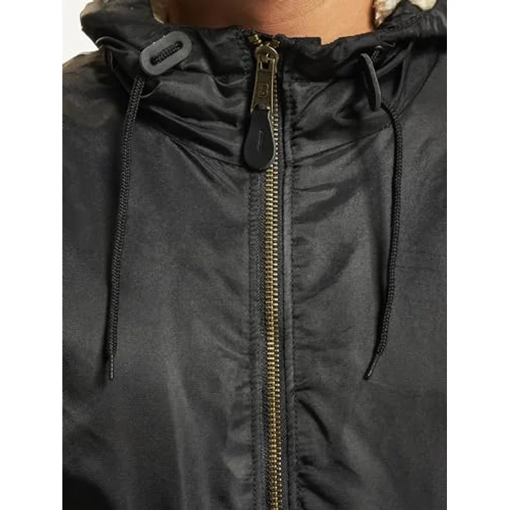 Brandit Herren CWU Jacket hooded, Bomberjacke mit Teddyfell, wind- und wasserabweisend, blau – Bild 10