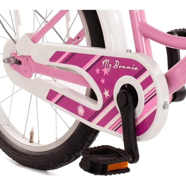 Bachtenkirch Kinderfahrrad "MY BONNIE" rosa/weiß, 1 Gang, mit Aluminiumfelgen und verstellbarem Sattel – Bild 2