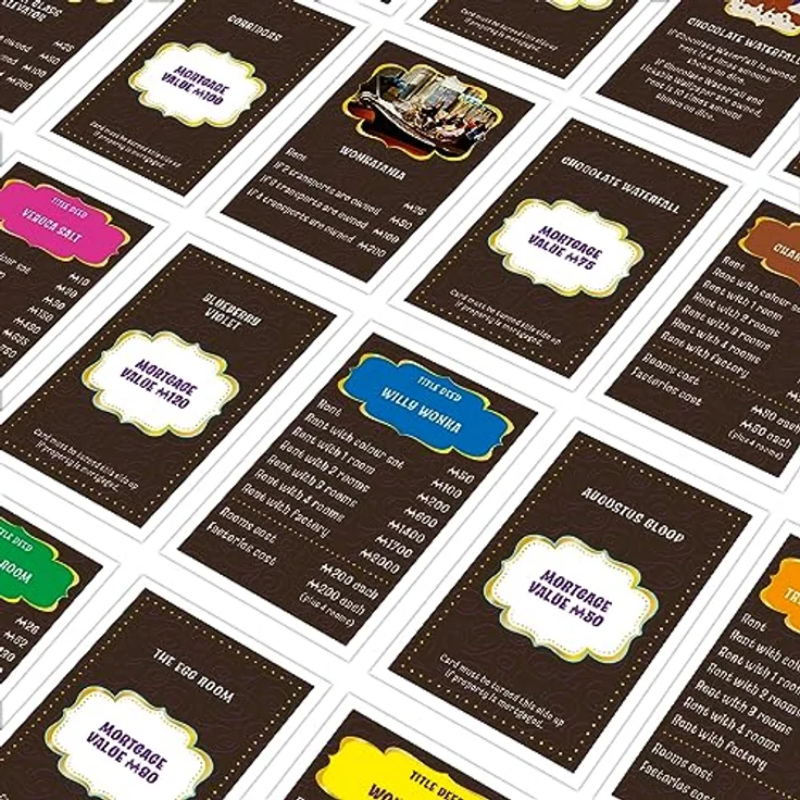 Winning Moves Willy Wonka Monopoly, Brettspiel für 2-6 Spieler mit einzigartigem Willy Wonka Spielfeld und 6 Metallspielsteinen, ab 8 Jahren – Bild 5