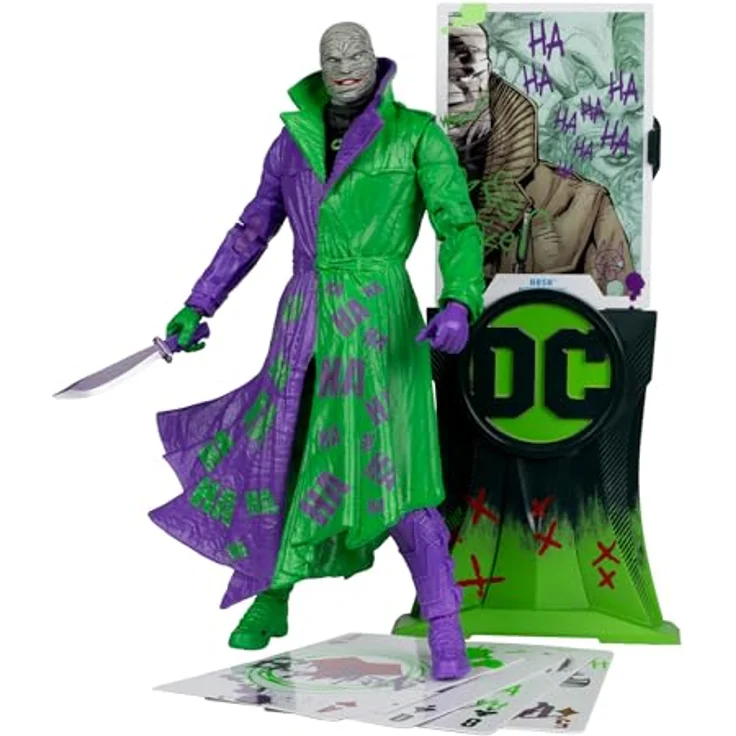 Bizak McFarlane DC Multiverse Batman Hush Sammelfigur, 18 cm mit 22 beweglichen Teilen, inkl. 4 Sammelkunstkarten und Zubehör – Bild 3