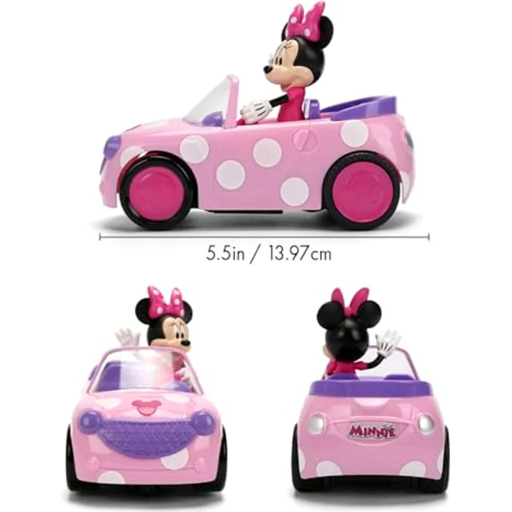 Jada Toys RC Minnie Mouse Roadster, ferngesteuertes Disney Auto im Maßstab 1:32, 14 cm, 2,4 GHz, bis 2,5 km/h, für Kinder ab 3 Jahren, inkl. Fernbedienung – Bild 3