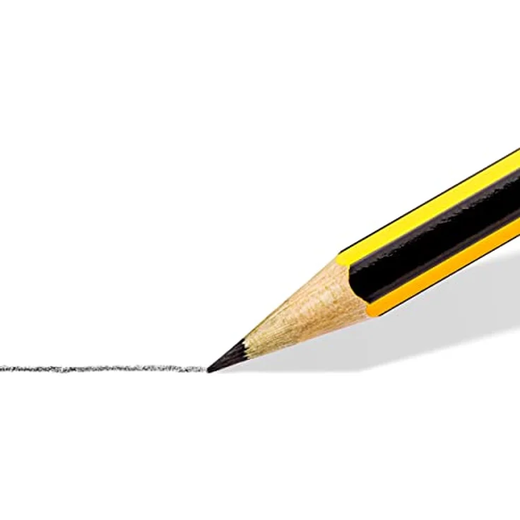 STAEDTLER Bleistift Noris 120, Made from Upcycled Wood, Härtegrad B, Rutschfeste Soft-Oberfläche, hohe Buchfestigkeit, hohe Qualität Made in Germany, Blisterkarte mit 3 Stück, 120-1BK3DA – Bild 3