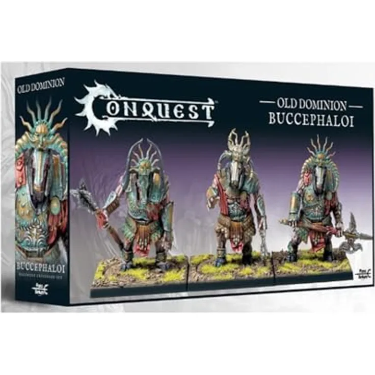 Para Bellum Wargames Old Dominion: Buccephaloi, Sammelfigur mit zeremonieller Rüstung und offensiver Stärke