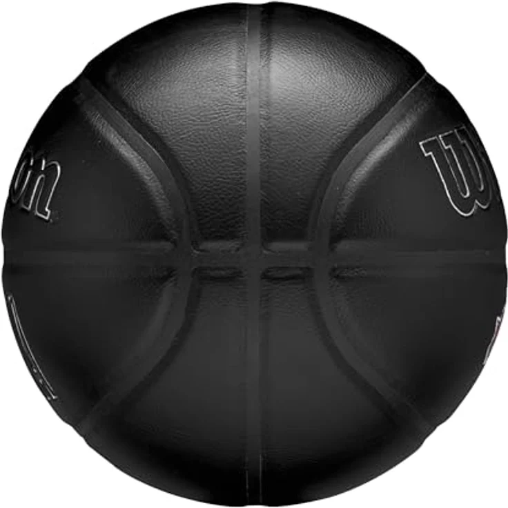 Wilson NBA Team Premiere Basketball, New York Knicks Design mit strukturiertem Schlangenhaut-Finish, Farbe: Schwarz, Größe: 7 – Bild 4