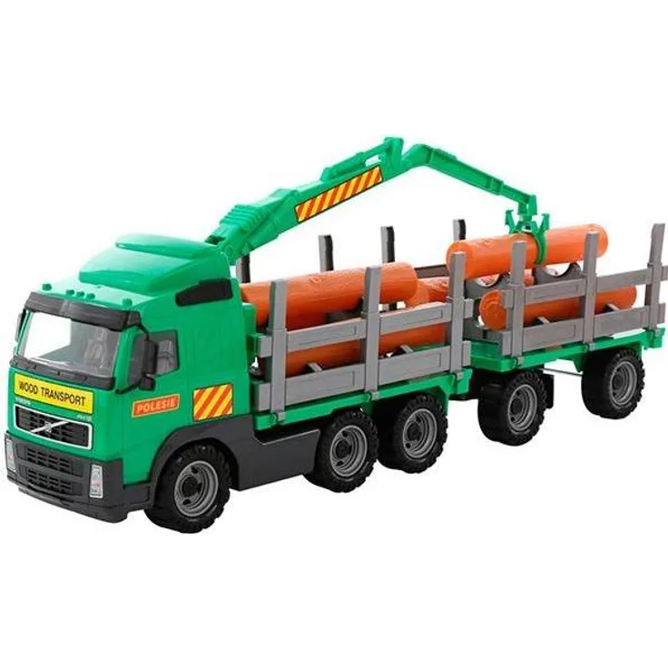 Toymax Lastbil mit Kran und Hänger, Spielzeugauto 775x190x255mm