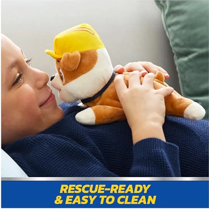 GUND PAW Patrol Rubble Plush, Offizielles 20 cm Kuscheltier mit Sensorik, Gewicht und weichem Material – Bild 5
