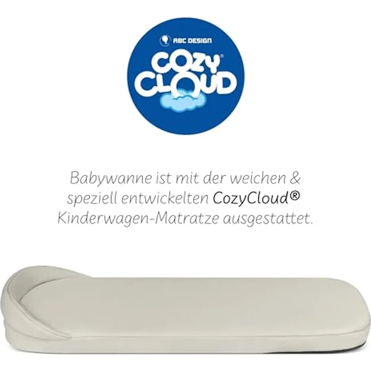 ABC Design Babywanne für City Life - Nature, ergonomischer Schlafkomfort mit CozyCloud® Matratze und UV-Schutz 50+ – Bild 5