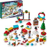 LEGO 41758 Friends Adventskalender 2023, Weihnachtskalender mit 24 Geschenken, darunter 8 Tier-Figuren, 2 Mini-Puppen und festliches Spielzeug, Advents-Geschenke zu Weihnachten für Kinder