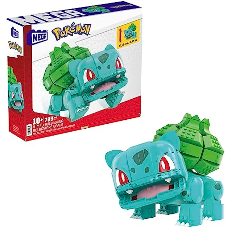 MEGA Pokémon Jumbo Bisasam, 789-teiliges Bauset mit authentischen Details und beweglichen Teilen – Bild 1