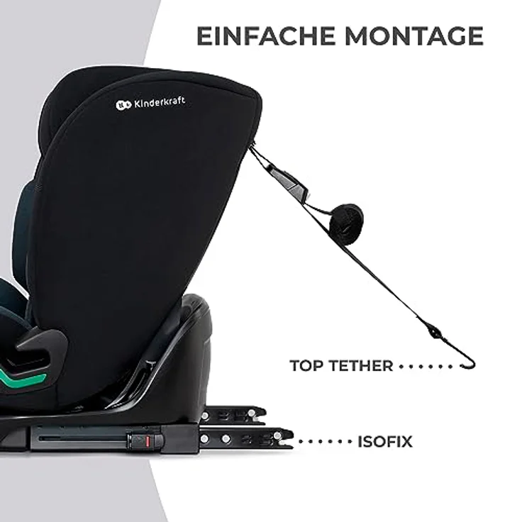 KinderKraft Oneto3, Kindersitz i-Size nach ECE R129, für Kinder von 76 bis 150 cm, mit Side Protect und H-Guard System – Bild 7