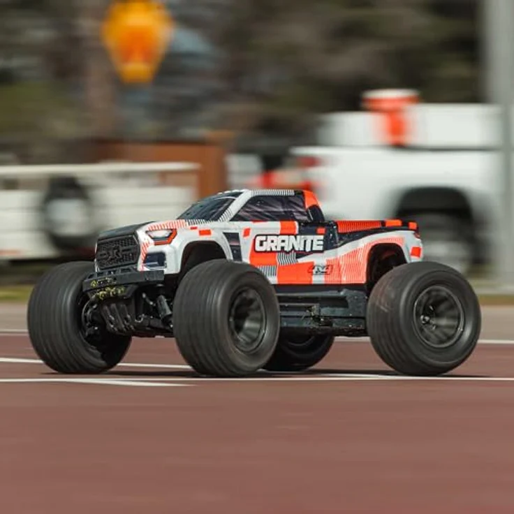 Arrma 1:10 GRANITE MEGA 665 4X4 RTR Monster Truck, orange, mit Bürstenmotor und robuster Bauweise für Action auf verschiedenen Untergründen – Bild 5