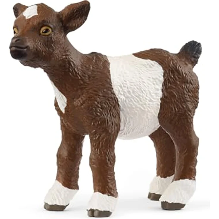 Schleich Zicklein (14888) Farm World, schokoladenbraun mit weißen Akzenten, 5,7 x 2 x 4,3 cm – Bild 1
