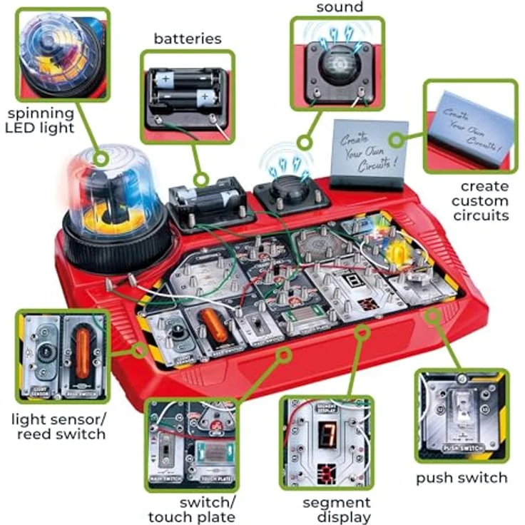 Velleman Elektronik-Projektset für Kinder ab 8 Jahren, 50 spannende Experimente, Sicherheitsdesign, fördert STEM-Lernen und Problemlösungsfähigkeiten – Bild 5